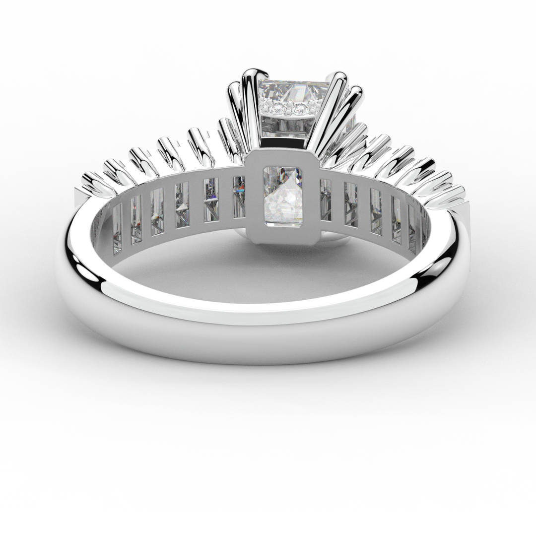 2.60CT.TW RADIANT LAB DIAMOND ENGAGEMENT RING - Nazarelle