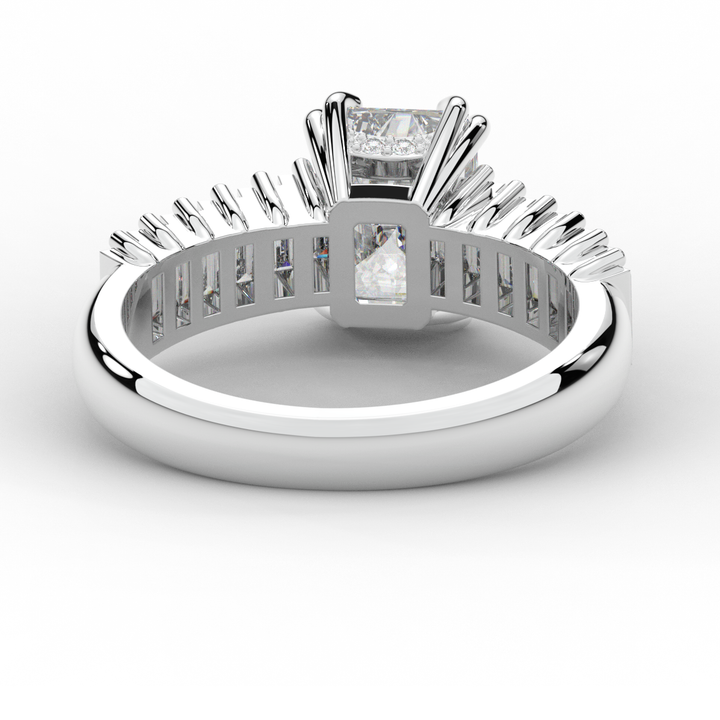 2.60CT.TW RADIANT LAB DIAMOND ENGAGEMENT RING - Nazarelle