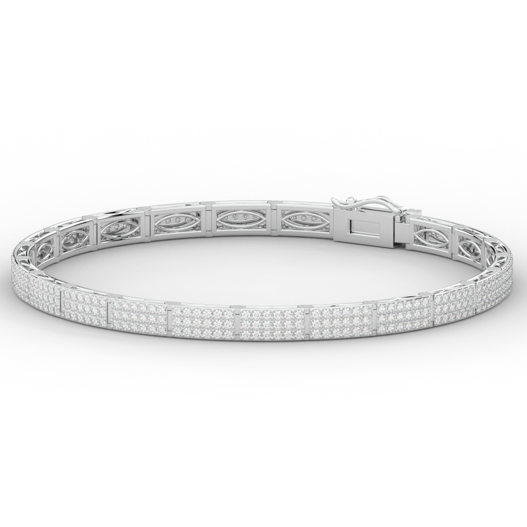 2.25CT.TW ROUND LAB DIAMOND TENNIS BRACELET - Nazarelle
