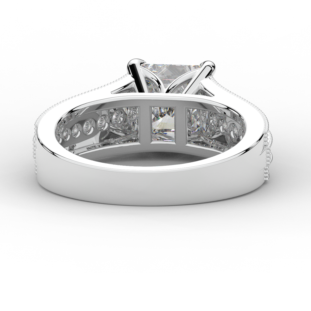 3.55CT.TW ASSCHER LAB DIAMOND ENGAGEMENT RING - Nazarelle