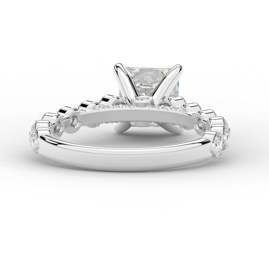3.90CT.TW PRINCESS LAB DIAMOND ENGAGEMENT RING - Nazarelle