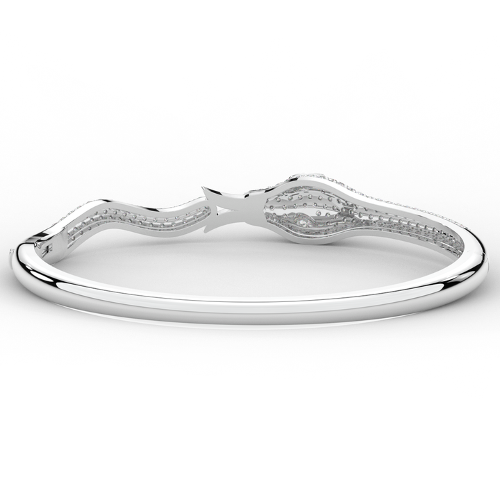 2.00CT.TW ROUND AND PEAR LAB DIAMOND SNAKE BANGLE - Nazarelle