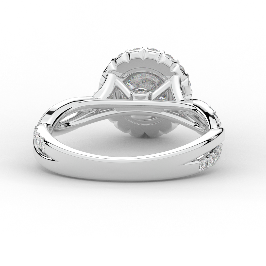 1.30CT.TW ROUND LAB DIAMOND ENGAGEMENT RING - Nazarelle