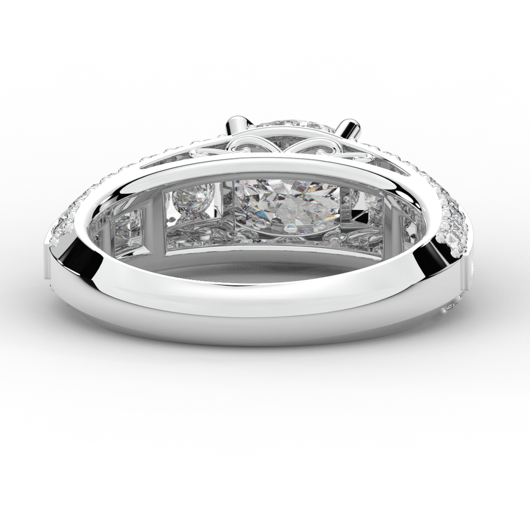 1.80CT.TW OVAL LAB DIAMOND SOLITAIRE ENGAGEMENT RING - Nazarelle