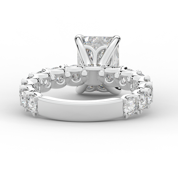 4.35CT.TW EMERALD CUT LAB DIAMOND ENGAGEMENT RING - Nazarelle