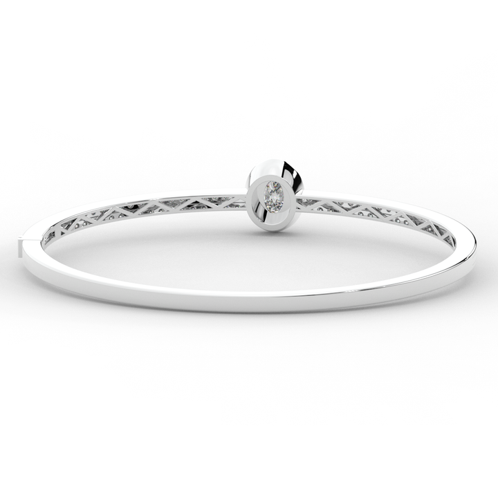 1.40CT.TW OVAL AND ROUND LAB DIAMOND BANGLE - Nazarelle