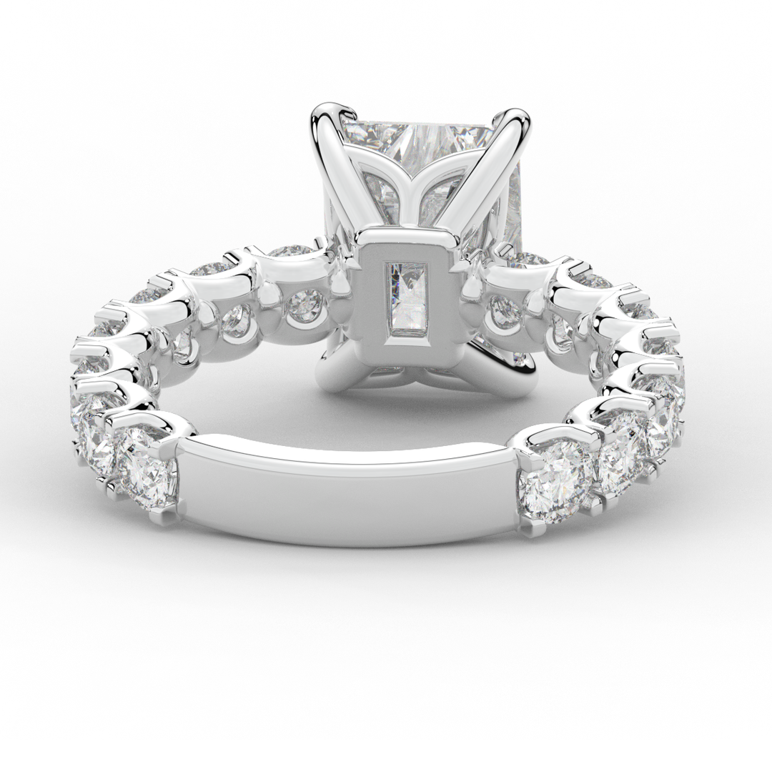 4.35CT.TW RADIANT LAB DIAMOND ENGAGEMENT RING - Nazarelle