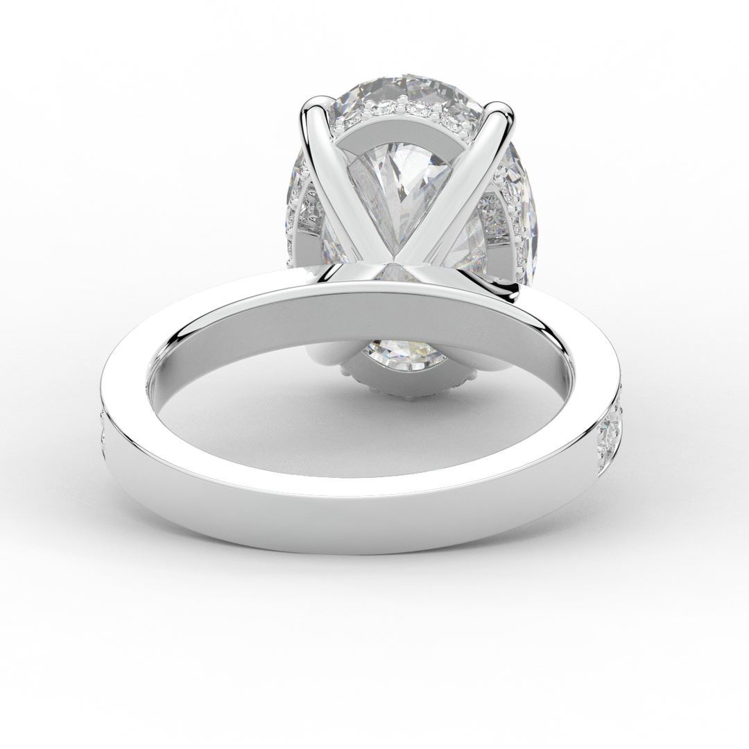 4.30CT.TW OVAL LAB DIAMOND BAND ENGAGEMENT RING - Nazarelle