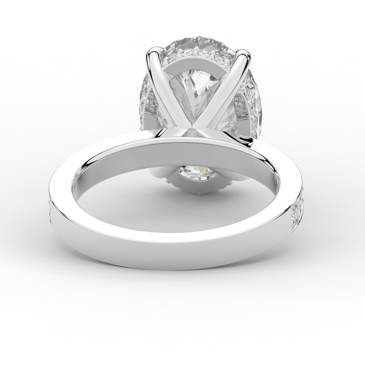 4.30CT.TW OVAL LAB DIAMOND BAND ENGAGEMENT RING - Nazarelle
