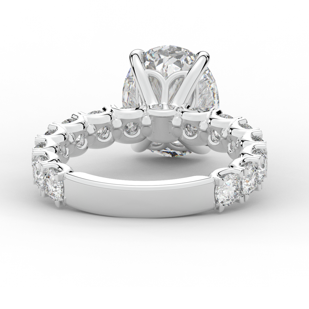 4.35CT.TW OVAL LAB DIAMOND ENGAGEMENT RING - Nazarelle