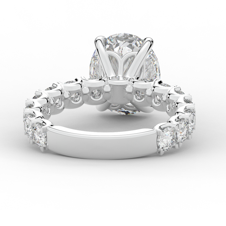 4.35CT.TW OVAL LAB DIAMOND ENGAGEMENT RING - Nazarelle