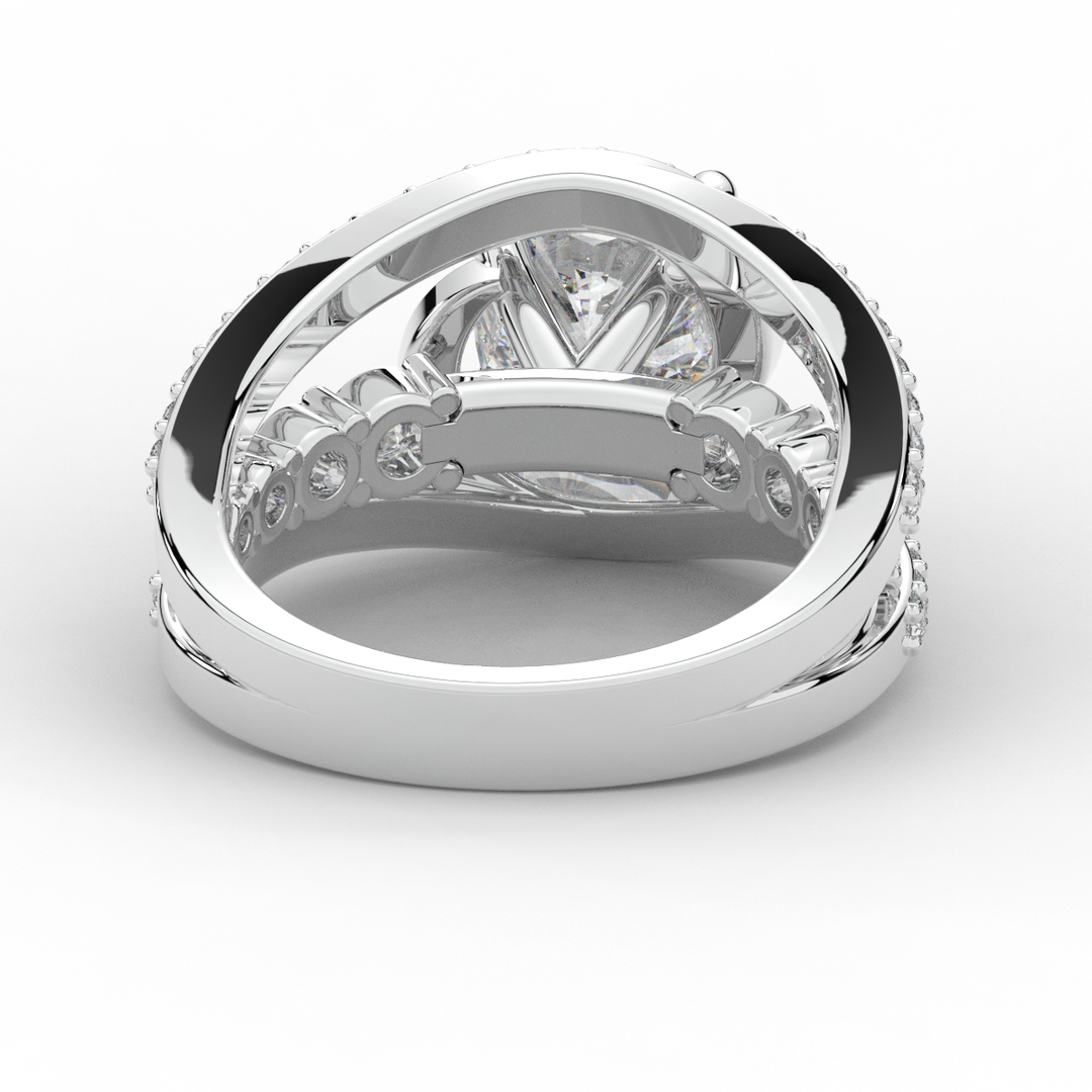 3.30CT.TW CUSHION LAB DIAMOND ENGAGEMENT RING - Nazarelle