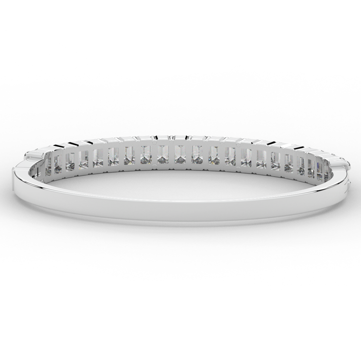 6.50CT.TW EMERALD CUT LAB DIAMOND BANGLE - Nazarelle