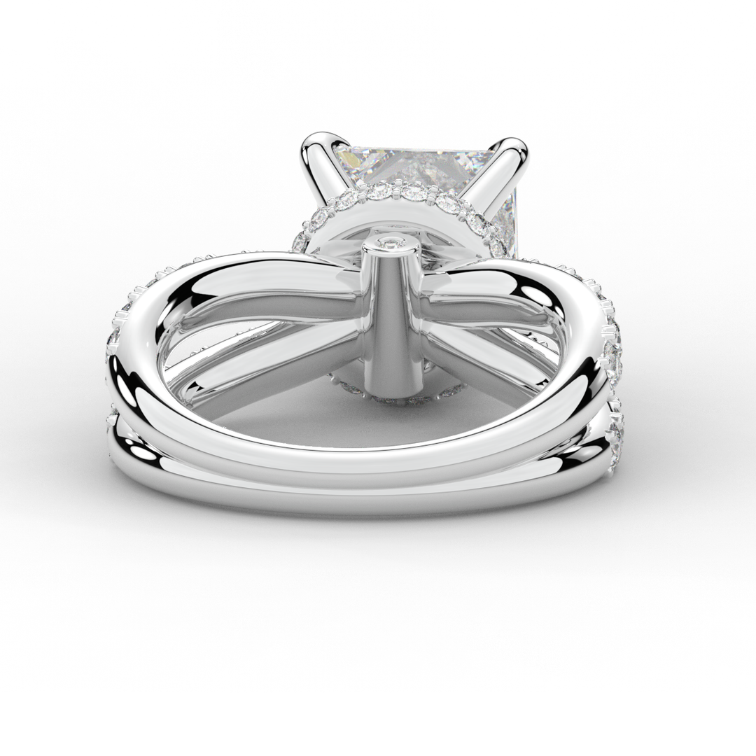 5.25CT.TW PRINCESS LAB DIAMOND ENGAGEMENT RING - Nazarelle