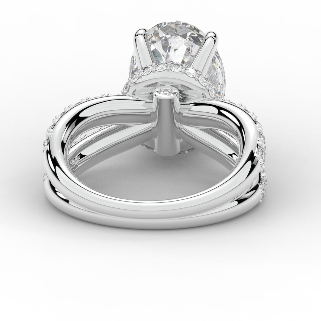 6.25CT.TW OVAL LAB DIAMOND ENGAGEMENT RING - Nazarelle