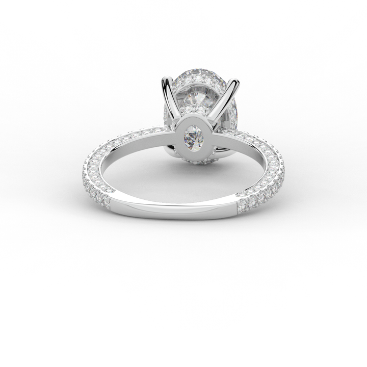 3.15CT.TW OVAL LAB DIAMOND SOLITAIRE ENGAGEMENT RING - Nazarelle