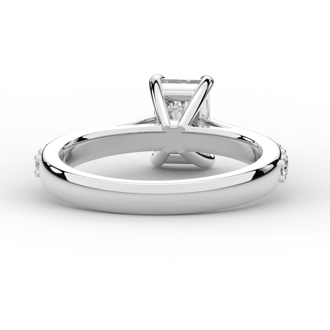 1.25CT.TW RADIANT LAB DIAMOND SOLITAIRE ENGAGEMENT RING - Nazarelle