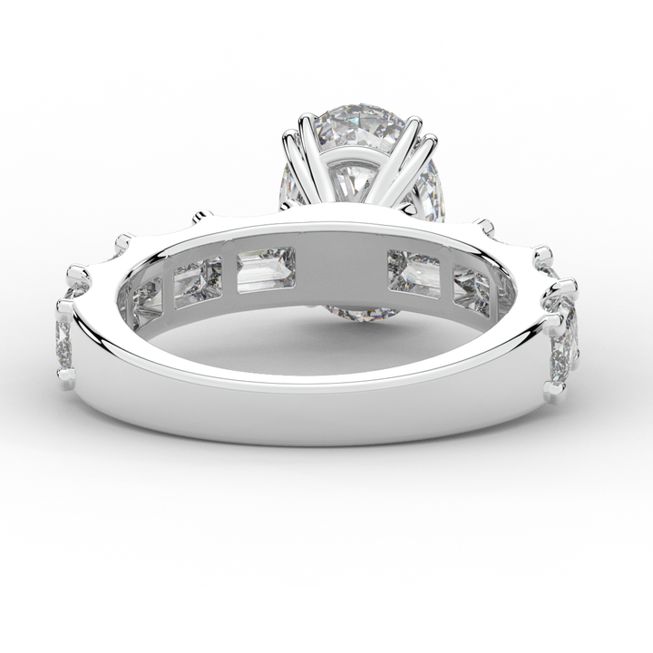 3.75CT.TW OVAL LAB DIAMOND SOLITAIRE ENGAGEMENT RING - Nazarelle