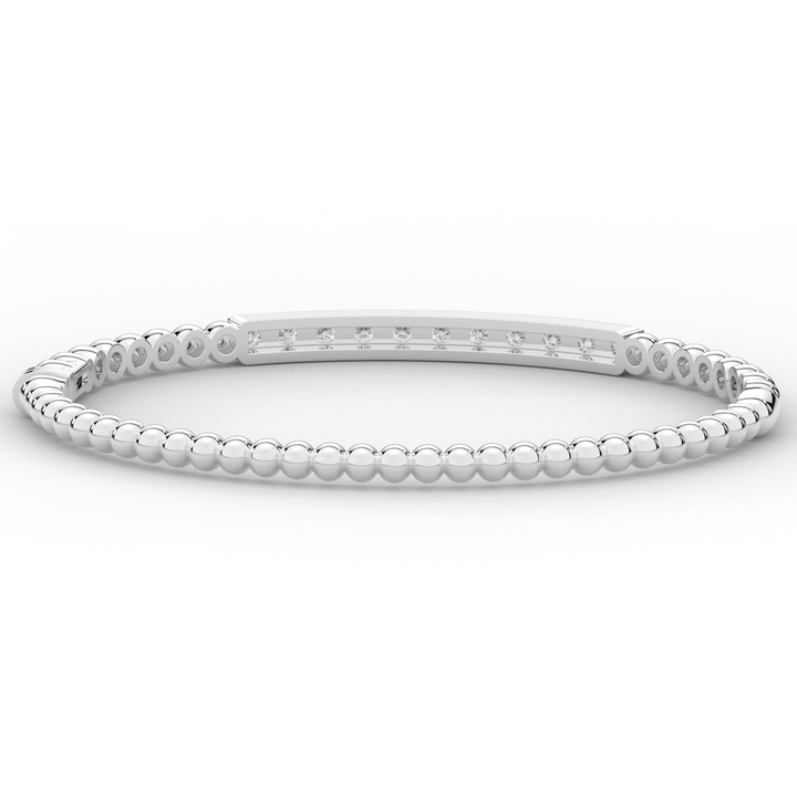 1.10CT.TW ROUND LAB DIAMOND BANGLE - Nazarelle