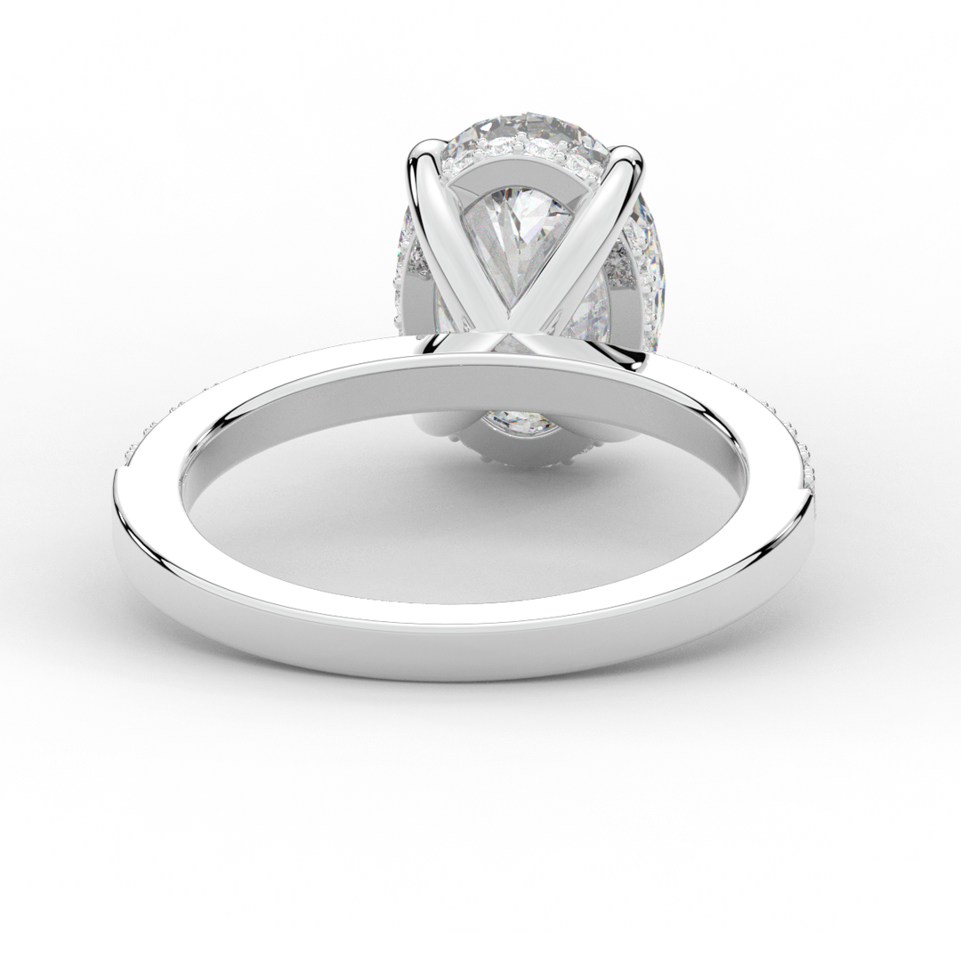 2.70CT.TW OVAL LAB DIAMOND SOLITAIRE ENGAGEMENT RING - Nazarelle