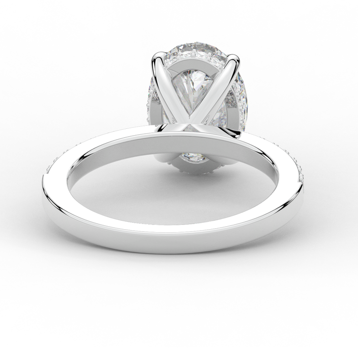 2.70CT.TW OVAL LAB DIAMOND SOLITAIRE ENGAGEMENT RING - Nazarelle