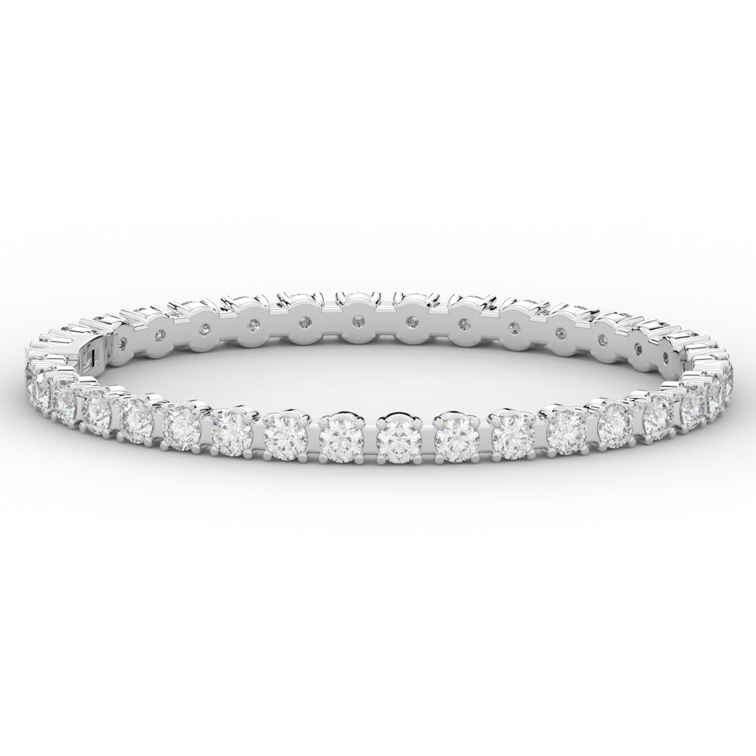 9.00CT.TW ROUND LAB DIAMOND ETERNITY BANGLE - Nazarelle