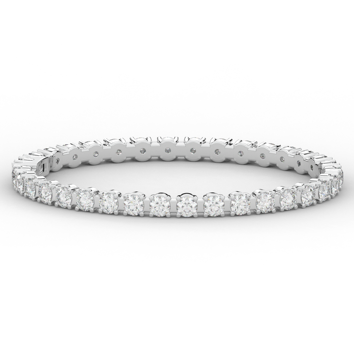 9.00CT.TW ROUND LAB DIAMOND ETERNITY BANGLE - Nazarelle