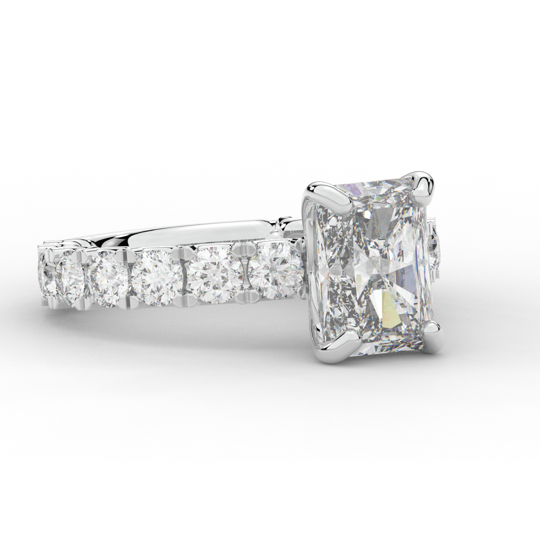 4.35CT.TW RADIANT LAB DIAMOND ENGAGEMENT RING - Nazarelle