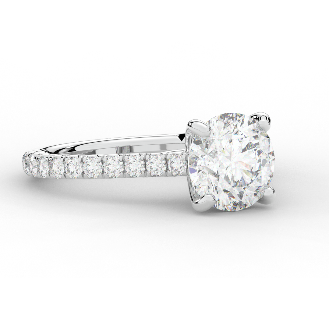 2.40CT.TW ROUND LAB DIAMOND ENGAGEMENT RING - Nazarelle