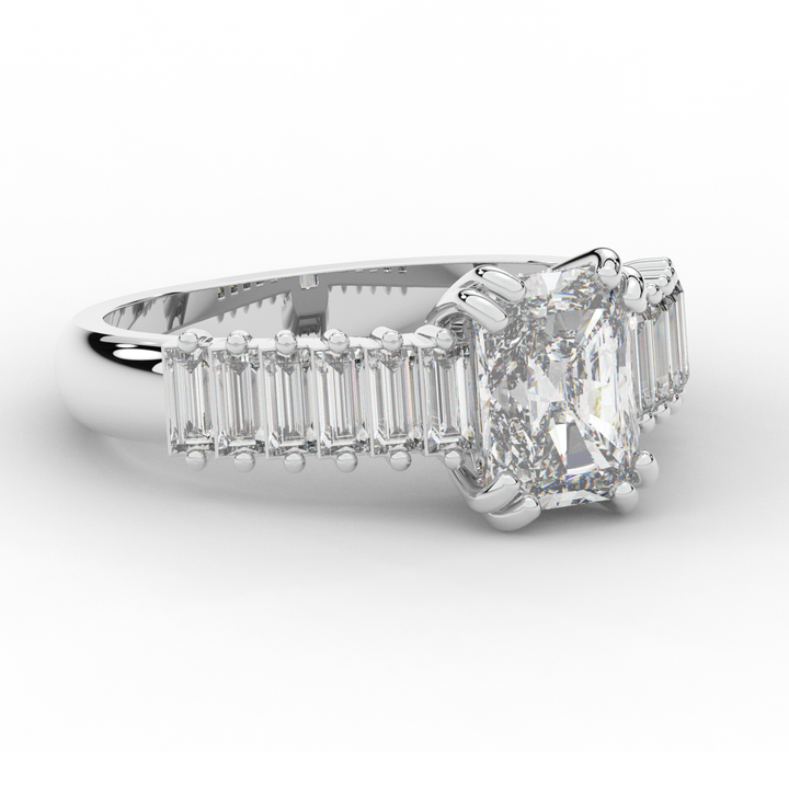 2.60CT.TW RADIANT LAB DIAMOND ENGAGEMENT RING - Nazarelle