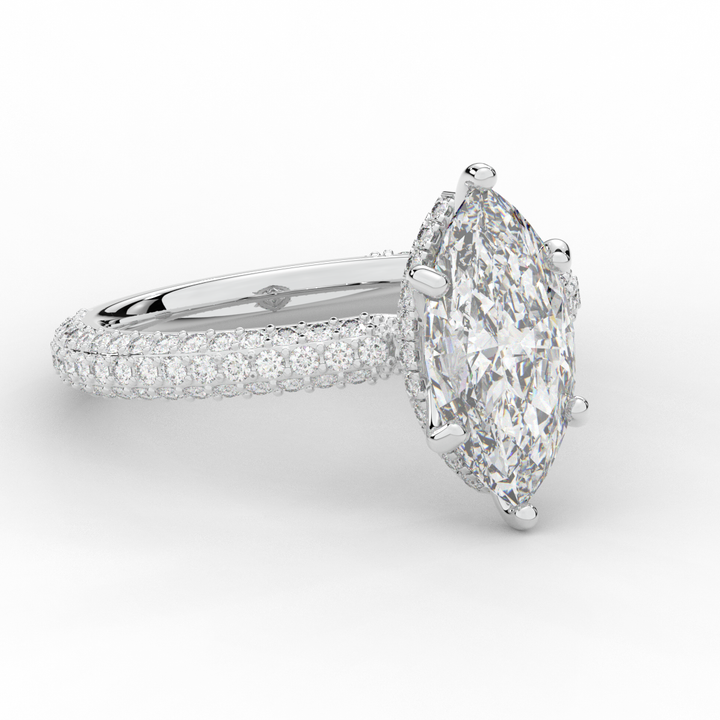 2.60CT.TW MARQUISE LAB DIAMOND ENGAGEMENT RING - Nazarelle