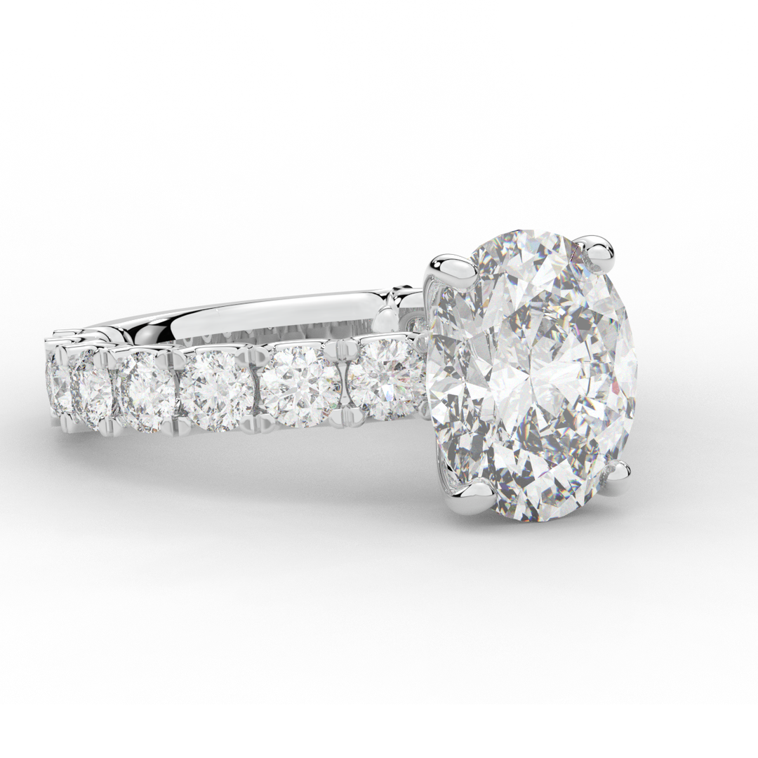 4.35CT.TW OVAL LAB DIAMOND ENGAGEMENT RING - Nazarelle
