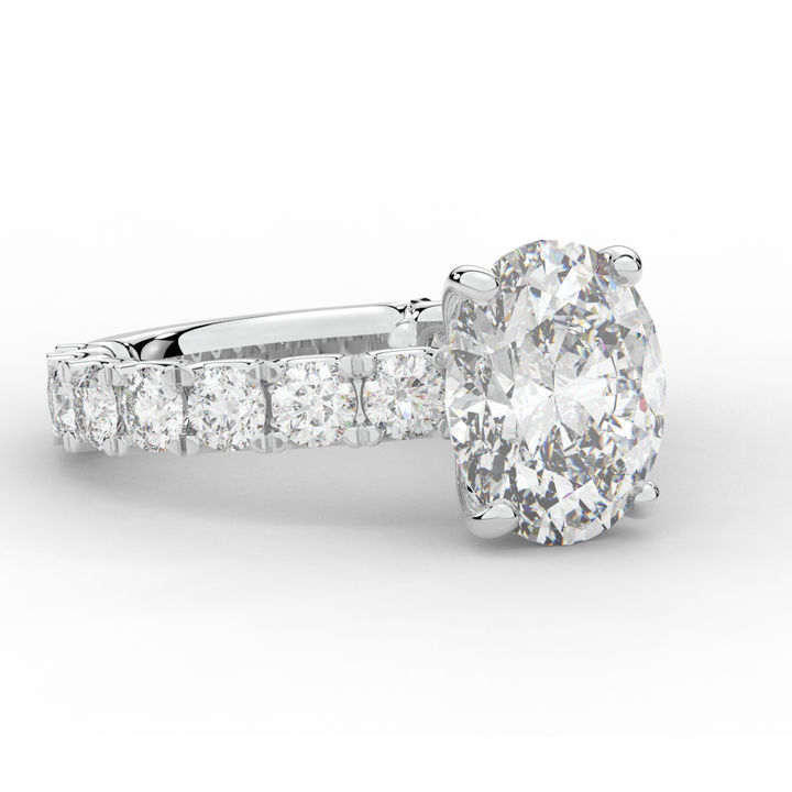 4.35CT.TW OVAL LAB DIAMOND ENGAGEMENT RING - Nazarelle