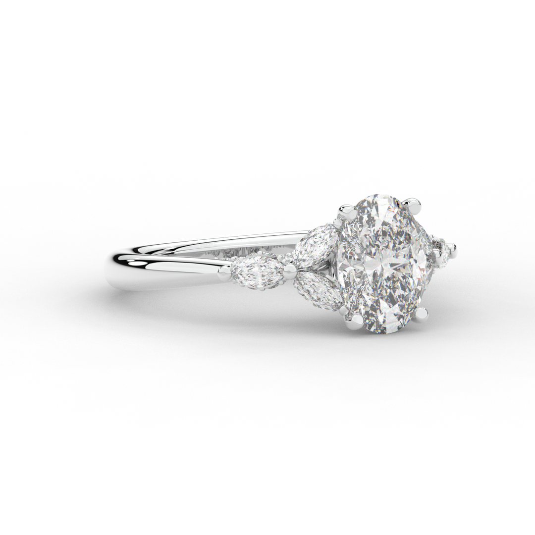 2.00CT.TW OVAL LAB DIAMOND ENGAGEMENT RING - Nazarelle