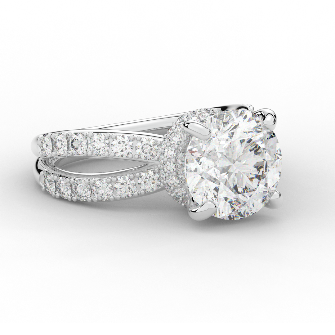 6.25CT.TW ROUND LAB DIAMOND ENGAGEMENT RING - Nazarelle