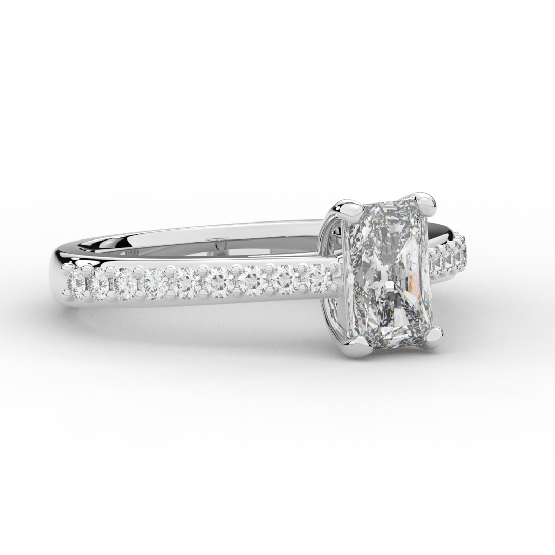 1.25CT.TW RADIANT LAB DIAMOND SOLITAIRE ENGAGEMENT RING - Nazarelle