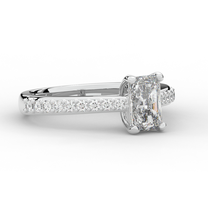 1.25CT.TW RADIANT LAB DIAMOND SOLITAIRE ENGAGEMENT RING - Nazarelle