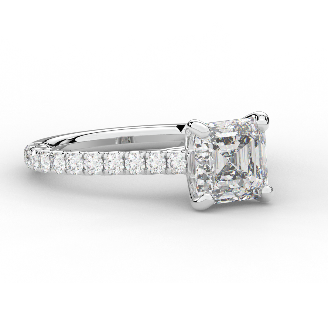 2.40CT.TW ASSCHER LAB DIAMOND ENGAGEMENT RING - Nazarelle