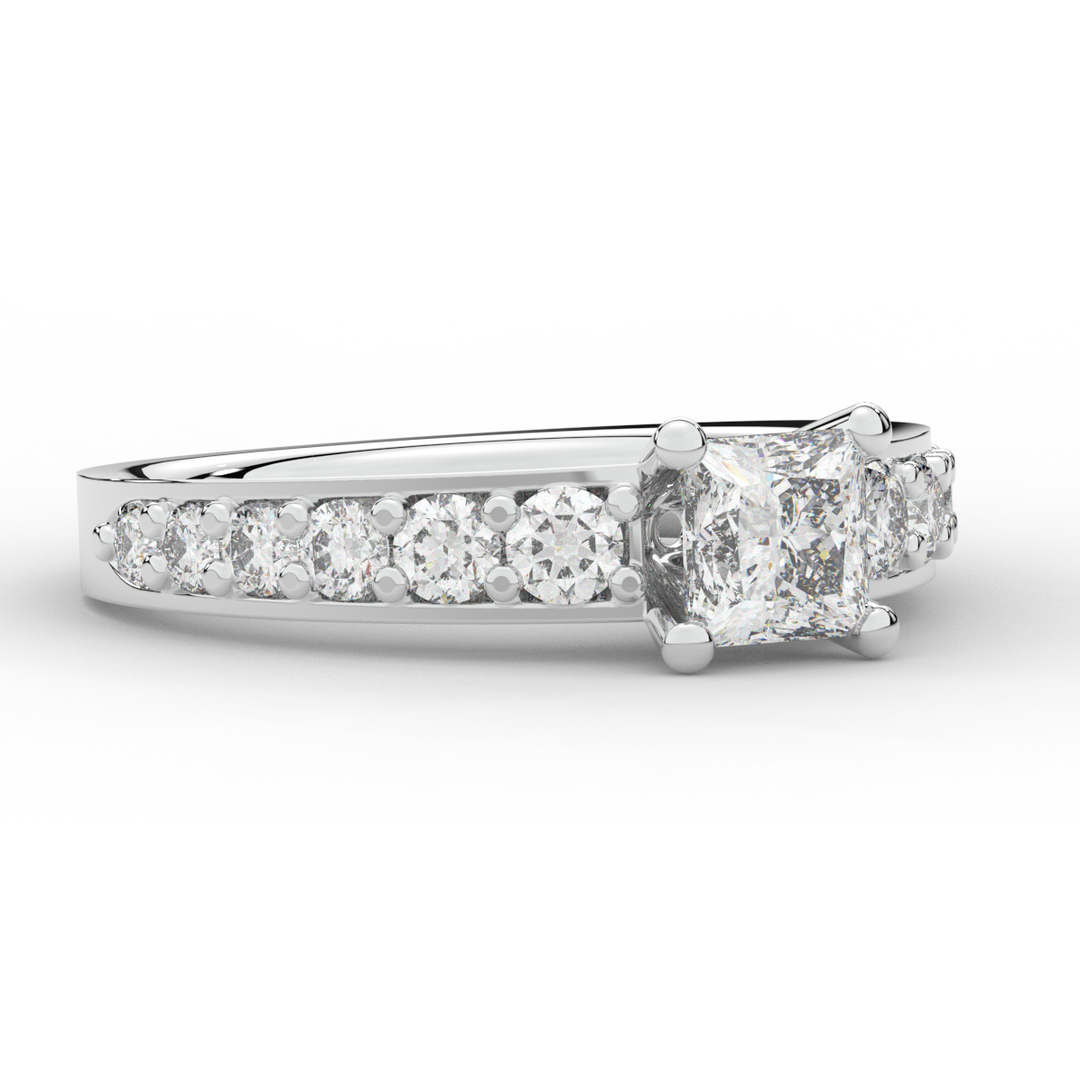 1.75CT.TW PRINCESS LAB DIAMOND SOLITAIRE ENGAGEMENT RING - Nazarelle