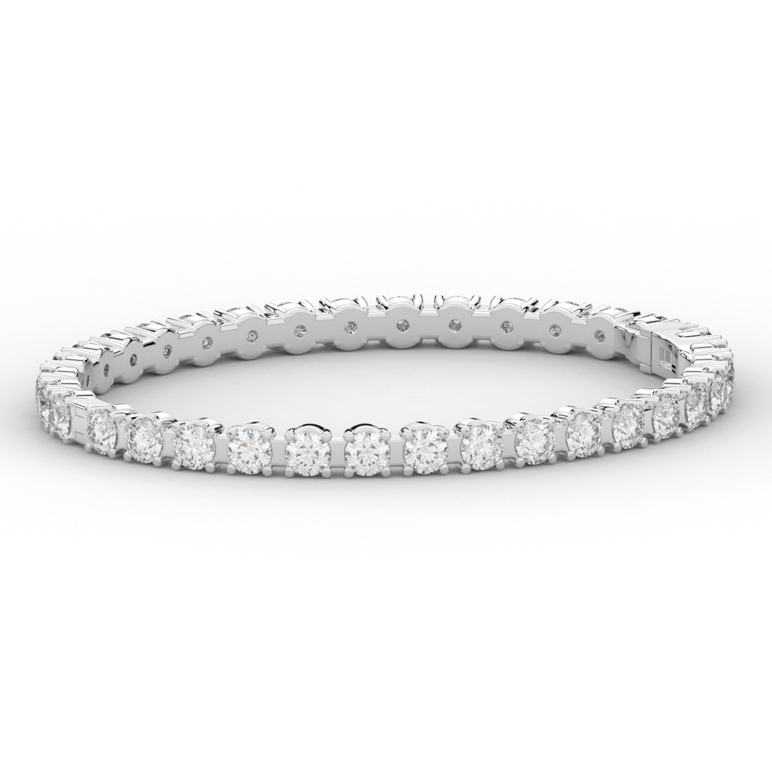9.00CT.TW ROUND LAB DIAMOND ETERNITY BANGLE - Nazarelle