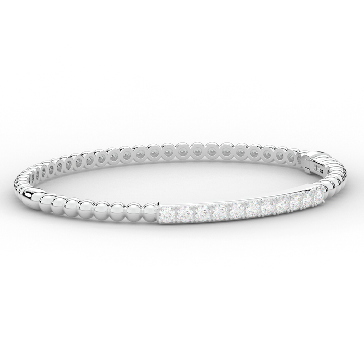 1.10CT.TW ROUND LAB DIAMOND BANGLE - Nazarelle