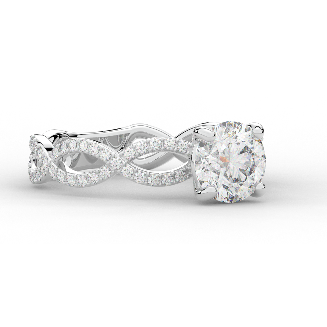 1.30CT.TW ROUND LAB DIAMOND ENGAGEMENT RING - Nazarelle