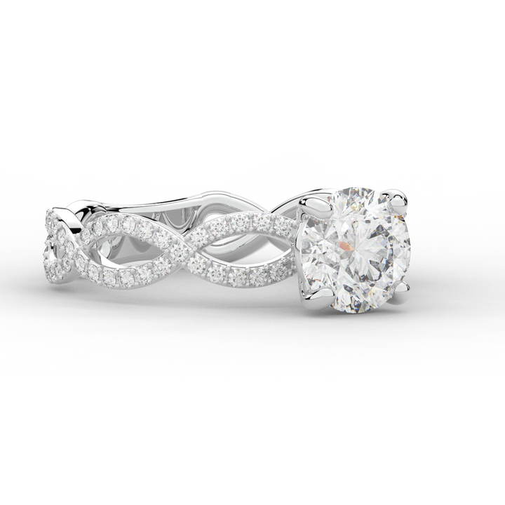 1.30CT.TW ROUND LAB DIAMOND ENGAGEMENT RING - Nazarelle