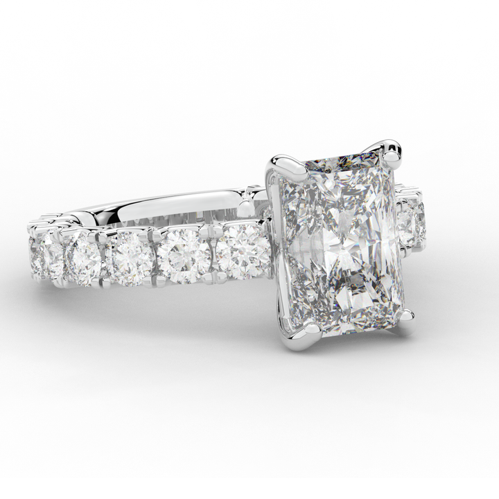 4.35CT.TW RADIANT LAB DIAMOND ENGAGEMENT RING - Nazarelle