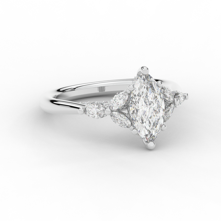 1.50CT.TW MARQUISE LAB DIAMOND ENGAGEMENT RING - Nazarelle