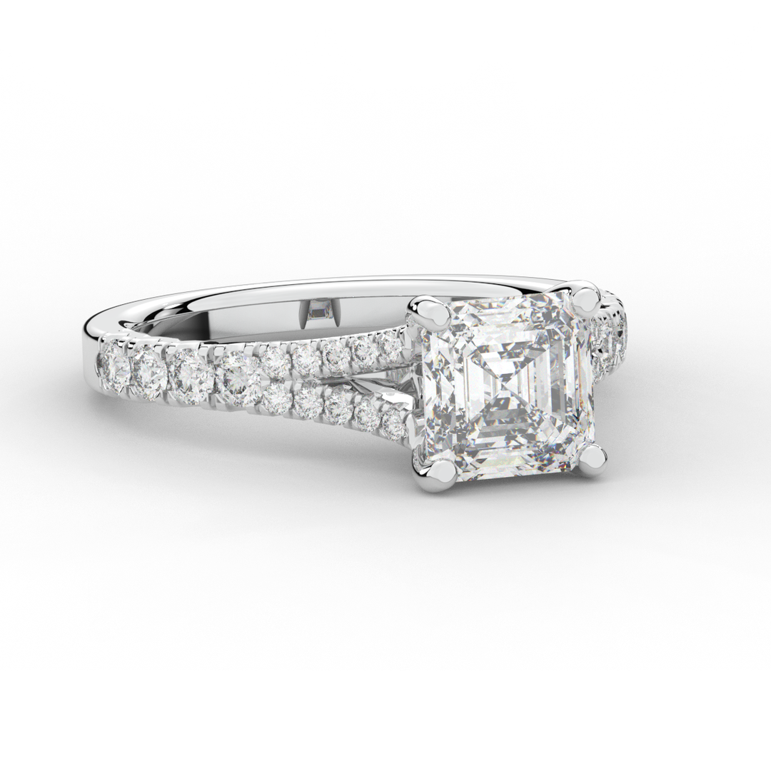 2.45CT.TW ASSCHER LAB DIAMOND ENGAGEMENT RING - Nazarelle