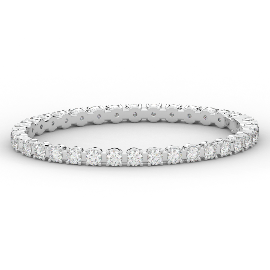 9.00CT.TW ROUND LAB DIAMOND ETERNITY BANGLE - Nazarelle