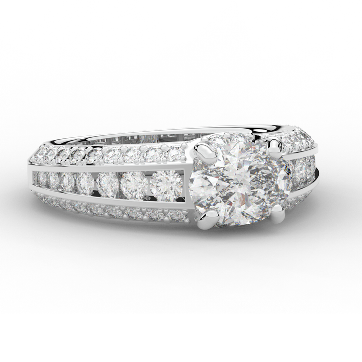 1.80CT.TW OVAL LAB DIAMOND SOLITAIRE ENGAGEMENT RING - Nazarelle