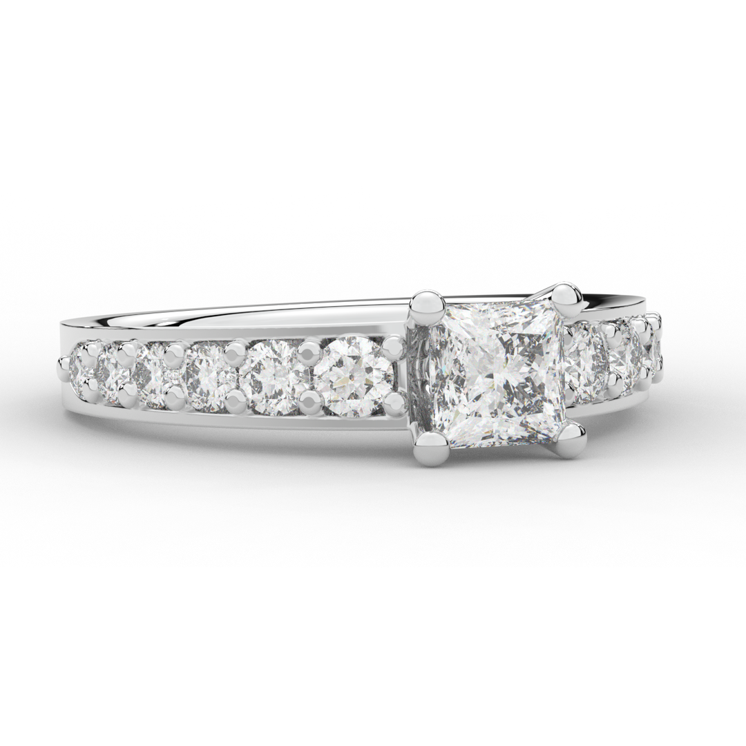 1.75CT.TW PRINCESS LAB DIAMOND SOLITAIRE ENGAGEMENT RING - Nazarelle