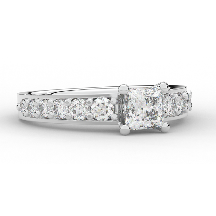1.75CT.TW PRINCESS LAB DIAMOND SOLITAIRE ENGAGEMENT RING - Nazarelle